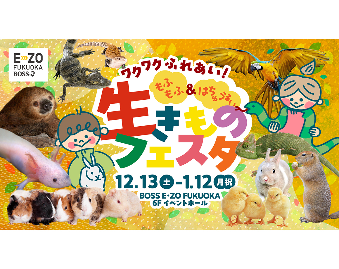 「ワクワクふれあい！もふもふ＆はちゅうるい 生きものフェスタ」開催！